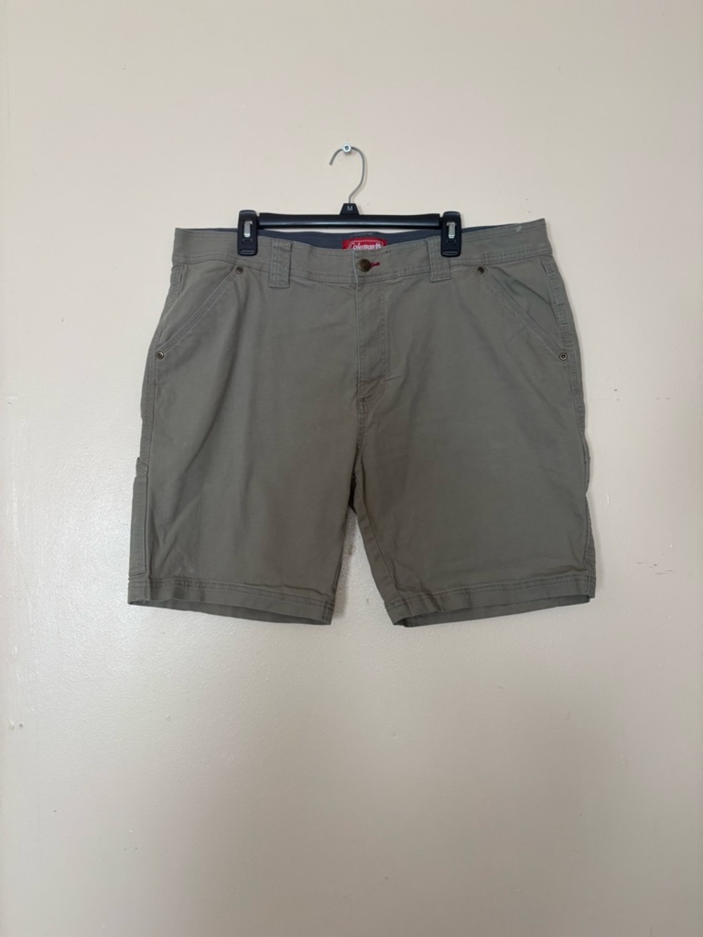 Coleman Men's Olive Flat-Front Cargo Shorts